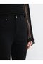 Black high waist flare women's jean pants - 4