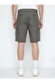 Khaki Regular Fit Gabardine Men's Cargo Shorts