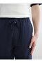 Navy Blue Loose Fit Men's Muslin Trousers - 2