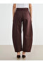 Burgundy Barrel Fit Women's Jean Pants - 6