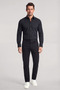 Men's Slim Fit Logo Embroidered Detailed Cotton Long Sleeve Black Shirt - 2