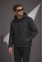Men's Black Hooded Waterproof Lightweight Jacket – Casual & Sporty Stylish Windbreaker - 6