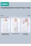 Baby Swaddle Blanket Wrap Cap Gloves and Foot Straps Set Newborn Infant Sleep Sack With Caps 100% Breathable Cotton 0-5 Month - 7
