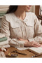 Vintage White Fabric Portable Collar - Tie-On Baby Collar