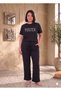 Women's Wide Leg Sweatpants 3-Pack - Black Gray Navy Blue - Relaxed Fit High Waist Sweatpants - 2