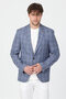 Lazue Men's Navy Blue Polyviscon Fabric Slim Fit Mono Collar Sports Blazer Jacket - 2
