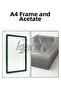 10 Pcs Green A4 Price Tag Frame and Acetate - A4 Frame and Inner Pocket (Latch Not Included) - 2