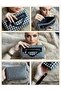 Houndstooth Patterned Women's Clutch with Zipper Compartment and Wrist Strap Handheld Makeup Wallet 23X13 Faux Leather - 3