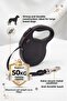 5 Meters 50kg Automatic Retractable Dog Leash Black - 2