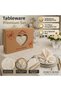 Çeyizlik Lotus Lace Detailed Tablecloth Set – Runner + 12 Napkins |   In a Special Box |   Off-White - 8