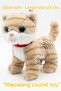Plush Cat with Sound 25 cm – Brown, Soft Toy Cat, Sleeping and Playmate - 2