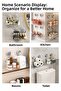 Organizer Shelf with Suction Cup - Bathroom Shampoo Holder and Kitchen Sink Side Organizer - 3