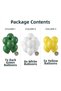 Birthday Baby Shower Decorations Balloon Set 20 Pieces Dark Green White Yellow Balloons - 3