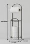 Luxury Thermoplastic Coated Spare Toilet Paper Holder Bathroom Organizer Shelf with Stand - 3