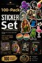 100-Piece Premium Mixed Sticker Set – Laptop Phone Suitcase Stickers