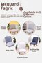 Kitchen Chair Cover Large Oval Jacquard Fabric, Stick Pattern Washable Stretch Elastic Chair Cover (1 Piece) - 5