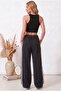 Women's White Striped Loose Baggy Sweatpants - 4