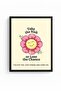 Black Wooden Framed Retro Floral Art Print - Motivational Quotes |   Huhu2075 - Single Table Black Frame - 2