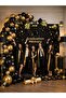 Premium Graduation Souvenir Black Gold Concept Party Backdrop & Balloon Set Graduation Full Set - 5