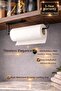 Premium Black 304 Stainless Steel Paper Towel Rack, Adhesive Roll Towel Holder, Kitchen under Cabinet Towel Holder