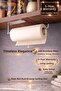 Premium Matte Chrome 304 Stainless Steel Paper Towel Rack, Adhesive Roll Towel Holder, Kitchen under Cabinet Towel Holder