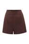 Brown Premium Woven 100% Linen Beach Shorts Tbess26Sr00014 - 6