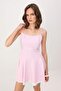 Pink Striped Buttoned Short / Mini Woven Dress Twoss25El00876 - 2