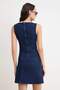 Koyu Mavi Mini Kemerli Denim Elbise TWOSS26EL00659 - 4