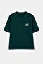 Emerald Green Oversize/Wide Cut Printed 100% Cotton T-Shirt Tmnss26Ts00049 - 5