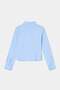Blue Pocketed Double Buttoned Waist-Fitted Lycra Shirt Tdrss26Go00079 - 5