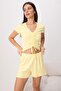 Sarı More Sustainable Drawstring Ribbed Knitted Pajama Set Thmss26Pt00218 - 2
