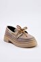 Bej Bağcık Detaylı Kadın Loafer TAKAW26LA00005 - 5