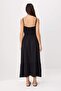 Black Strap Skater/Waist Cut-Out Midi Woven Dress Twoss26El00982 - 4