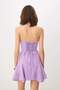 Lilac Ribbon Detailed Strapless Finike Short / Mini Lined Party Dress Tprss26El00270 - 4