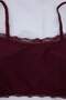 Burgundy Removable Pad Soft Buttoned Daily Plus Size Underwear Set Tbbss26Dg00006 - 6