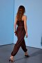 Limited Edition Dark Brown Belt Pack Wide Leg Long Woven Jumpsuit Twoss26Tu00024 - 5