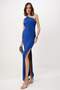 Saks Asimetrik Yaka Shift/Düz Kesim Maxi Örme Abiye & Mezuniyet Elbisesi TPRSS26AE00067 - 2