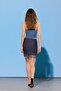 Limited Edition Indigo Dantel Detaylı Mini Dokuma Gabardin Etek TPRSS26ET00015 - 2
