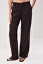 More Sustainable Kahverengi %100 Tencel™ Düşük Bel Wide Leg Jeans TWOSS23JE00219 - 3