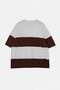 Brown-Ecru Oversize/Wide Cut Plus Size 100% Cotton T-Shirt Tmnss26Bf00003 - 6