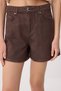 Brown Vintage Wash High Waist City Boy Denim Shorts Twoss26Sr00068 - 3