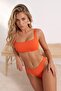 Pomegranate Flower Gathered Detailed Bralette Covered Bikini Top Tbess25Bu00035 - 2