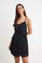 Black A-Line/A Bell-Shaped Short / Mini Woven Dress Twoss26El00520