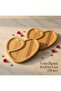 Heart-Shaped Bamboo Serving Dishes - Set of 2 Heart-Shaped Serving Plates