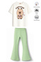 Girl's Full-Fit Top Oversize Bottom Leggings Cb Design26 Top and Bottom Set - 2