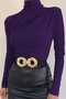 Half Neck Gathered Sandy Blouse - 4