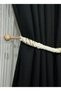 2 Pieces of Stylish Curtain Holders with Gold Detailing and Wooden Sticks - Background Curtain Accessory & Curtain Buckle - 3