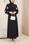 Tulle Embroidered Pencil Dress with Sleeves