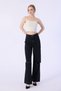 High Waist Wide Leg Knees Laser Jeans - 4