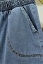 Stone Detailed Jacket Pants Denim Set - Ice Blue - 7